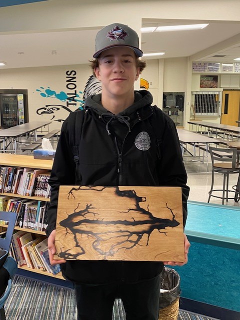 EagleButtePRSD8's tweet photo. There are going to be some yummy snack times in the Amundson household. Look at this fantastic charcuterie board Dylan made in Shop class. #igniteminds #kindlehearts #forgefutures #myprps #abed @prairierosesd8 https://t.co/Wr7NPSwVg7