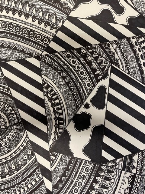 These kids can create precise patterns:  Freehand!
M-E Studio Art