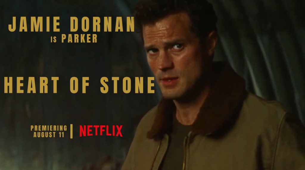 Jamie Dornan is Parker HEART OF STONE : Premiering August 11 🖌️by @JDornanSourceUK - - #JamieDornan #NetflixSaveTheDates