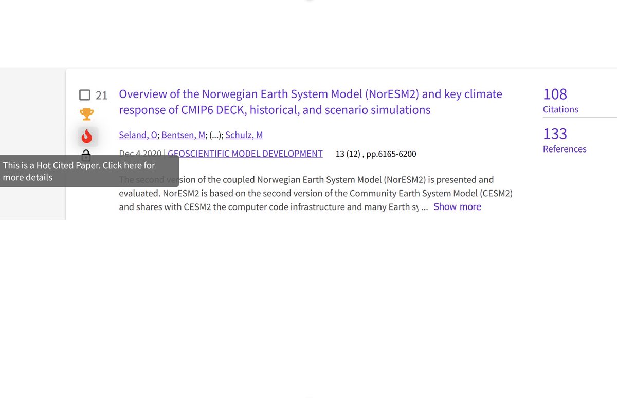 A nice reminder that ESM model documentation has a value - hot and highly cited: