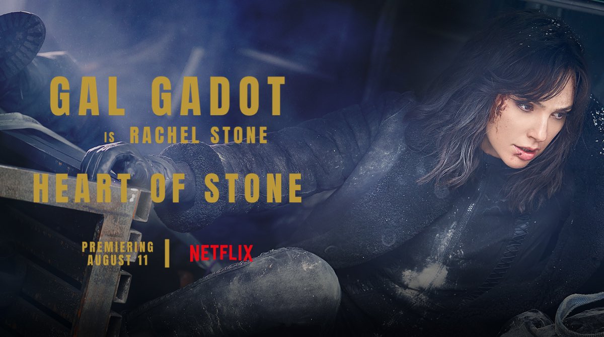 Gal Gadot is Rachel Stone HEART OF STONE : Premiering August 11 🖌️by @JDornanSourceUK - - #GalGadot #JamieDornan #NetflixSaveTheDates