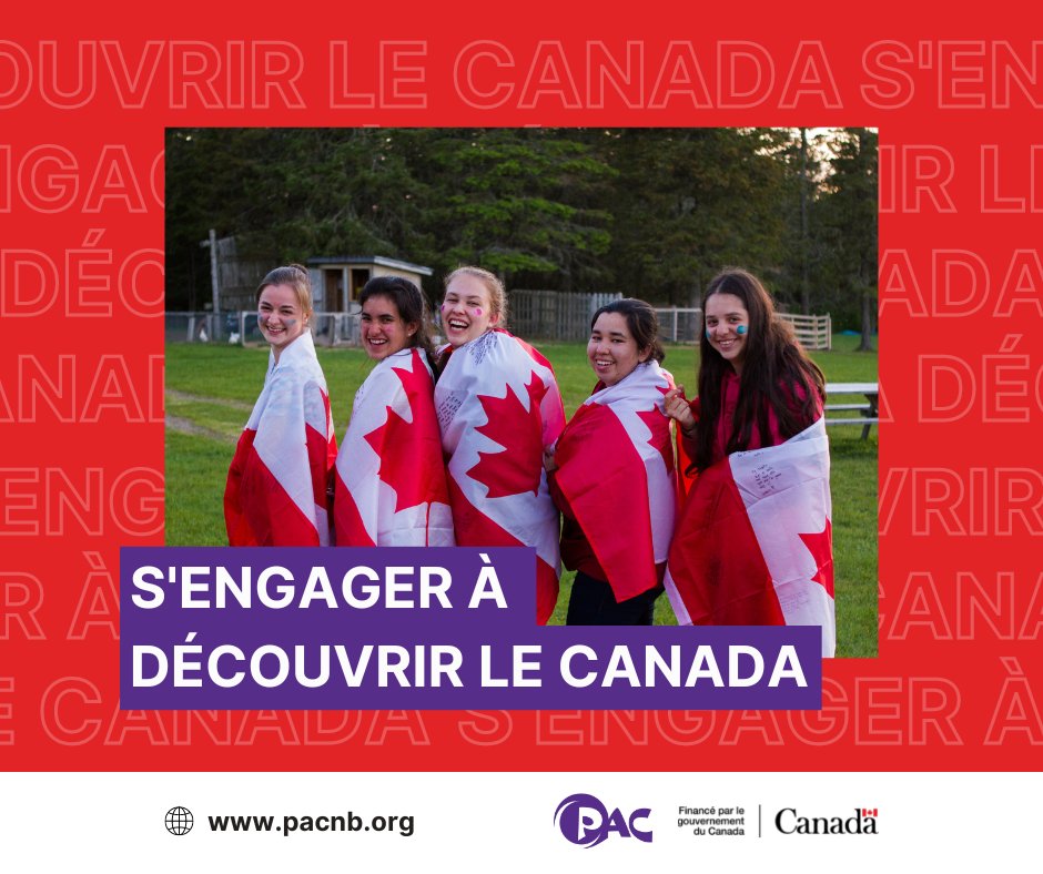 📣 C'est le vendredi 27 janvier la date limite pour faire vos demandes "S'engager à découvrir le Canada" 
👉 Faites vite votre demande de financements* : pacnb.org/images/FORMULA…
*Seulement pour les écoles francophones du NB n'ayant pas encore fait de demande.
#jeunesengagés