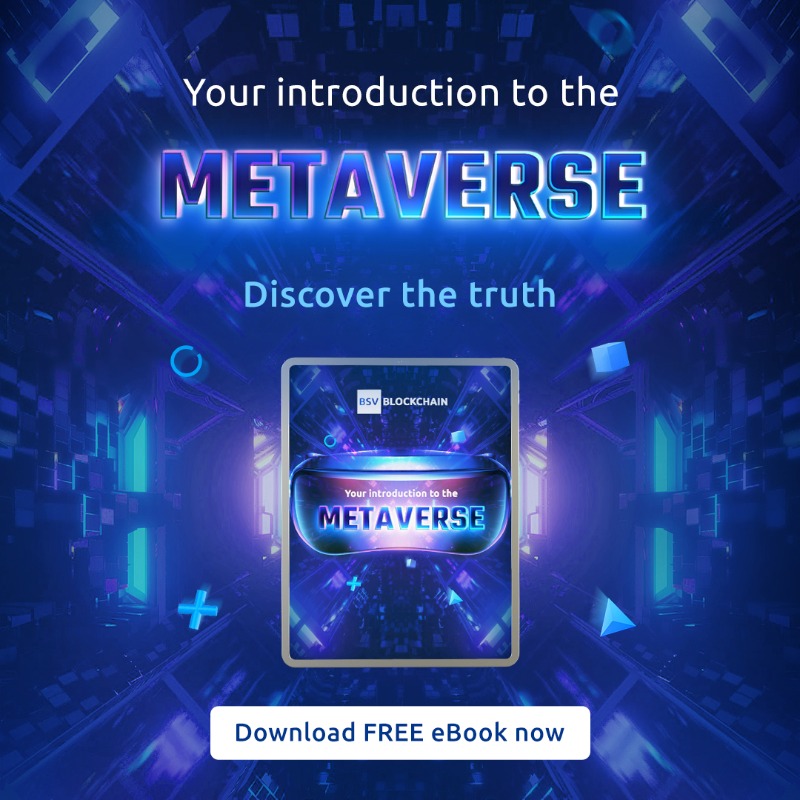 BSVBlockchain's tweet photo. This eBook investigates the opportunities of the Metaverse:

⚆ What enterprise leaders should know and do about the Metaverse
⚆ What government officials should know and do about the Metaverse?
⚆ What developers should know and do about the Metaverse