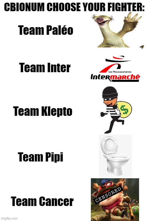 P_lessonae's tweet photo. DEOVmemes est peut-être mort mais je suis toujours là :)
Choose your fighter (édition #CBioNum): https://t.co/QiJUmkZ17h