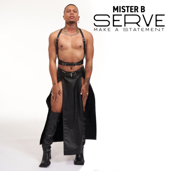 If you’re “serving” an outfit, you’re strutting your stuff and living your best life. Mister B SERVE