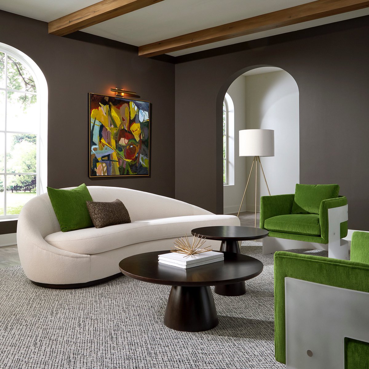 ThayerCoggin's tweet image. Our new Monroe chaise presents an intimate seating experience with a sculptural form to be enjoyed from all angles. We’ve paired Monroe here with our Cheers cocktail tables and Milo Baughman Bond chairs in new frost acrylic finish. #homedecorideas #chaise #chaiselounge