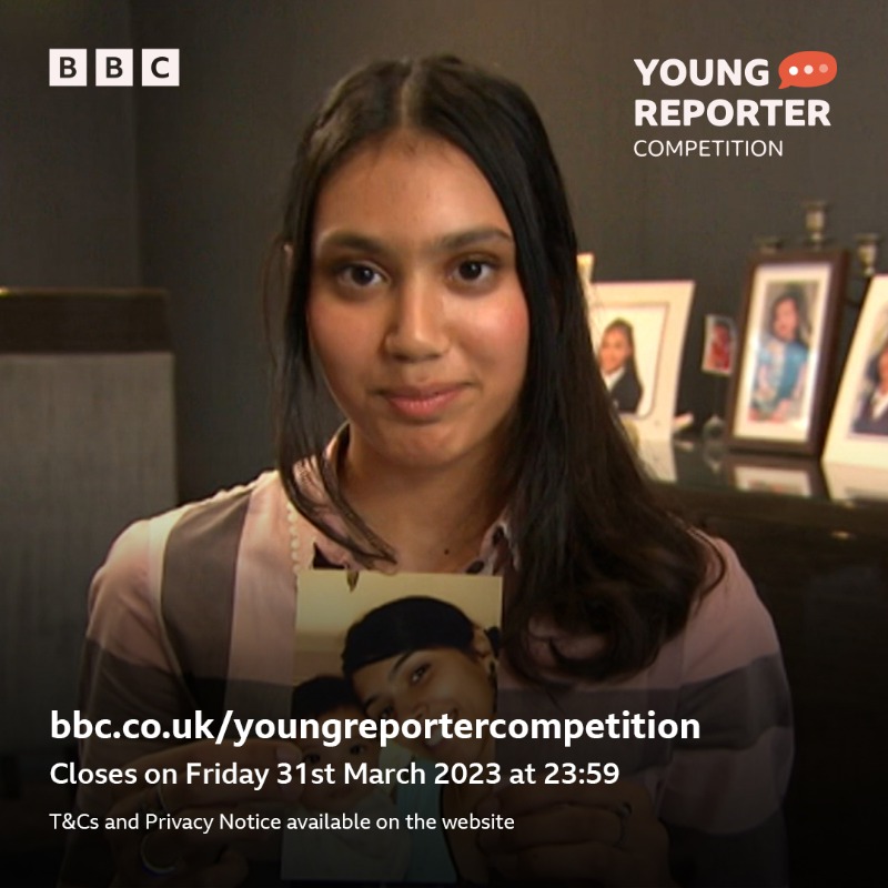 BBCNews's tweet photo. Got a story to tell? If you’re aged 11-18, BBC Young Reporter Competition wants to hear from you…