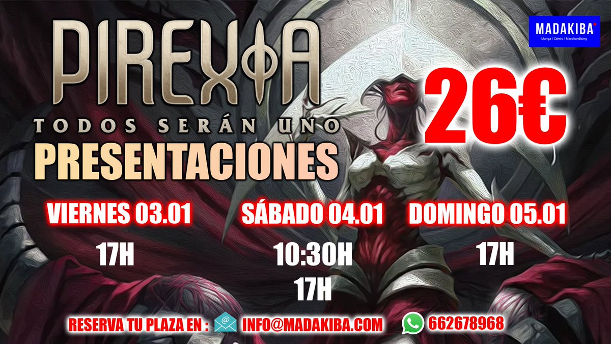 madakibacomics's tweet photo. 🏆PRESENTACIONES MTG PIREXIA
#MagictheGathering #pirexia #MTG
#presentaciones #valdemoro
Reserva tu plaza como indica la imagen
*La presentación se paga el mismo día en tienda https://t.co/JFXMoa7YFY