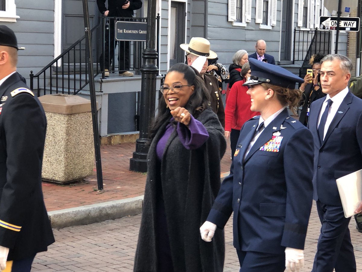brakktonbooker's tweet photo. #Spotted the one, the only ⁦@Oprah⁩ at the ⁦@iamwesmoore⁩ inauguration https://t.co/UWcghe4SWN