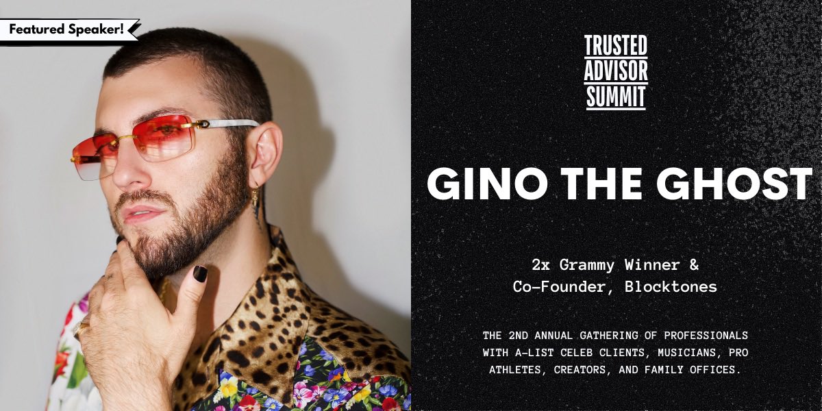 Excited to talk Music NFTs, AI music, royalties &amp; more at the Trusted Advisor Summit today with a few legends. 

Panel starts around 11am 👻