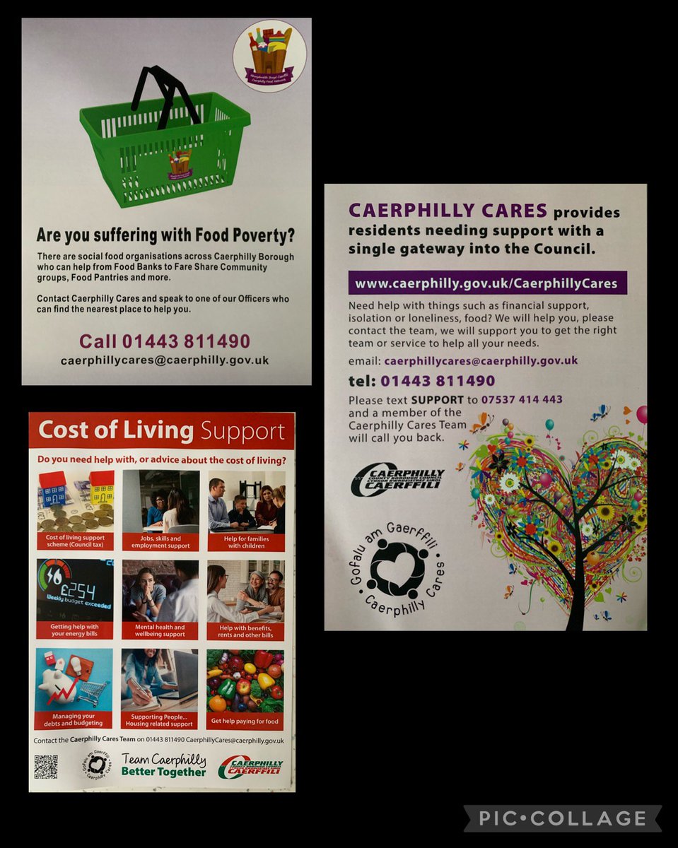 Caerphilly County Borough Council - cost of living support and advice:
Contact the Caerphilly Cares Team 01443 811490 or access the website at caerphilly.gov.uk/caerphillycares