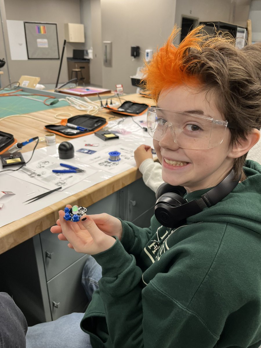 Exciting day in the lab! DF2 students learned how to solder.  They did such a great job!  So proud of them 😊