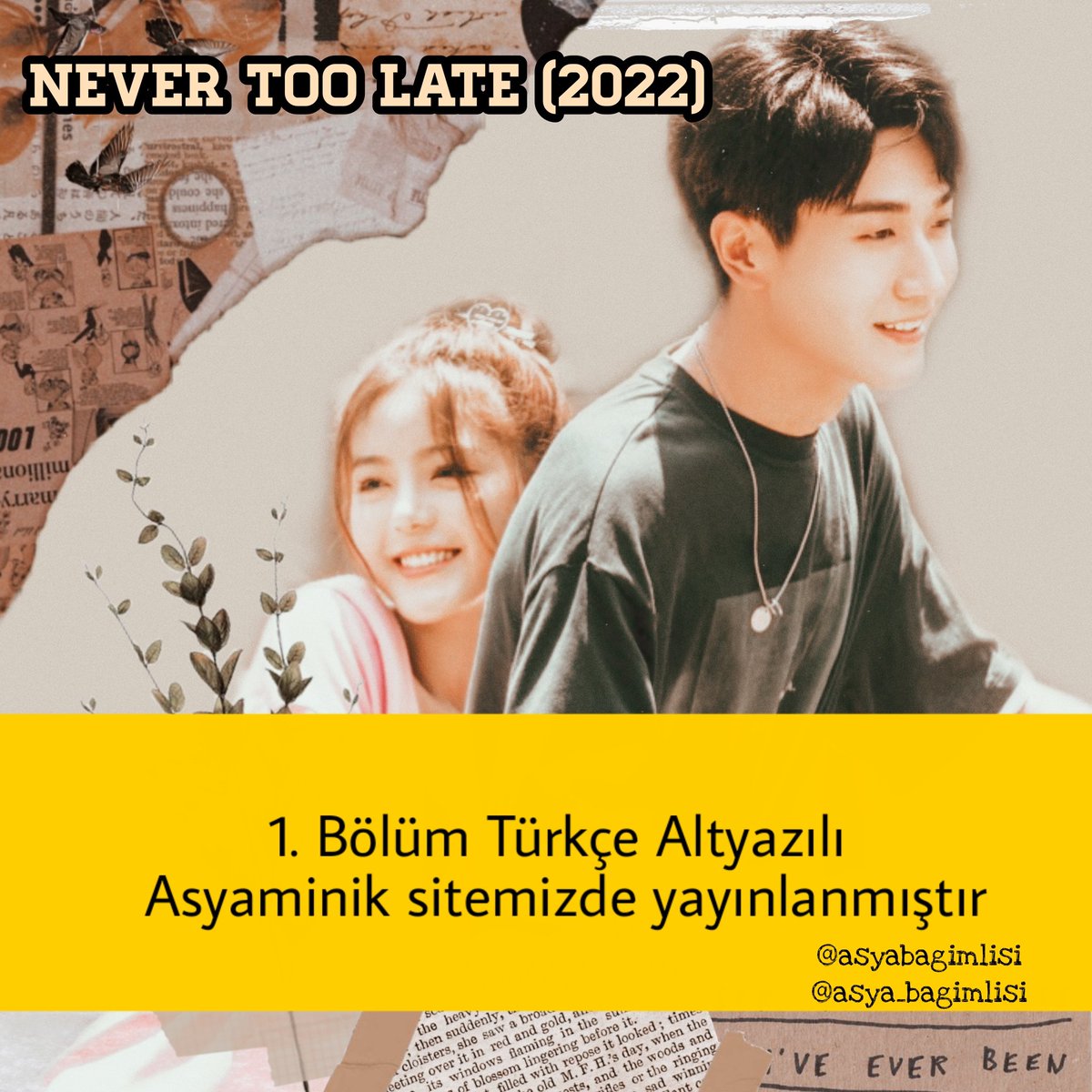 Never Too Late (2022) 
1.Bölüm Türkçe Altyazılı Asyaminik sitemizde yayınlanmıştır. 
#nevertoolate #asyaminik