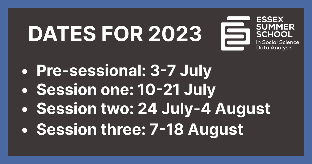 EssexSumSchool's tweet photo. Did you know? ESS offers not only world leading social science methods training, but also opportunities to network, take part in professional skills seminars and to enjoy our Colchester campus. Make sure you save the date for this summer! #ESS2023 #applicationsopeningsoon https://t.co/R4EsHXMB9v