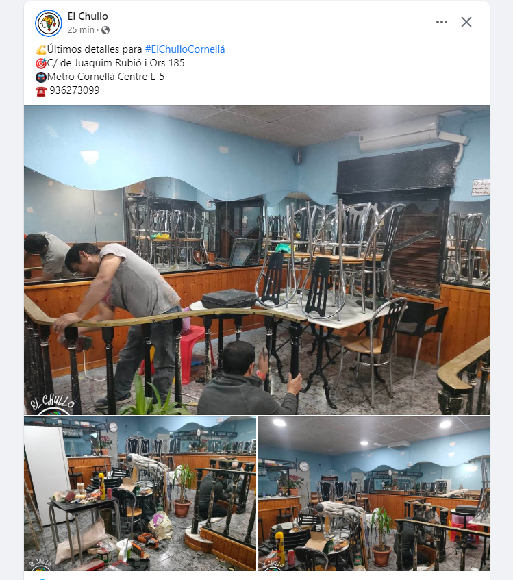 cornella20's tweet photo. Donde estaba la Xerradeta (ahora había un restaurante SAlvadoreño) van a poner #ElChullo , un restaurante que estaba en el @llobregatcentre . Es comida peruana, yo era cliente y es 100% recomendable. SUERTE EN ESTA NUEVA AVENTURA https://t.co/13OEGA2n3d
