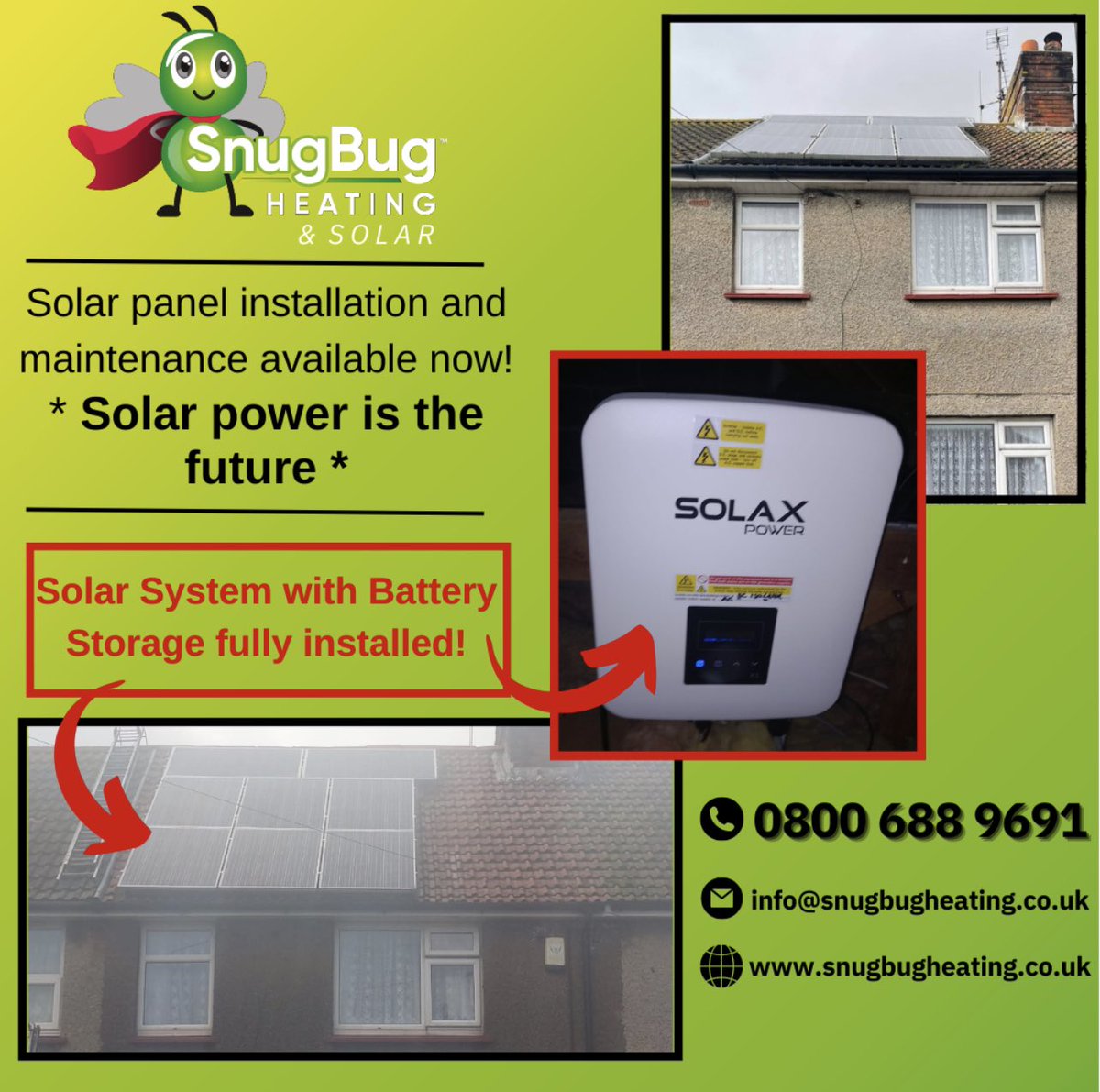 HeatingSnugbug's tweet photo. 🔋 Solar power installation and maintenance available now! ☀️
Contact Us:
📞 0800 688 9691
#energybills #energyeffcient #business #ukbusiness #uknetworking #smarthome #energycrisis #solar #green #carbonfootprint #newtworking #followsmallbusiness https://t.co/2tnSwq9xne