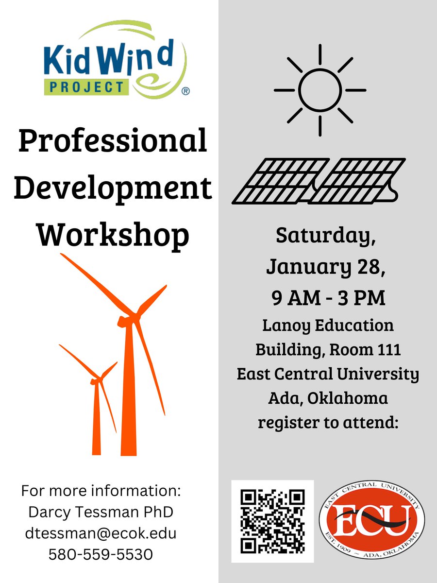 ecu_imse's tweet photo. Join us for KidWind Professional Training on January 28th! Register using the QR Code! https://t.co/ygsFONzpOH