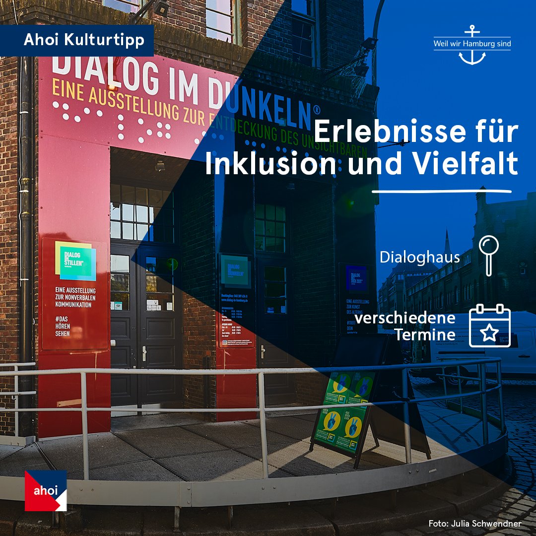 mein_hamburg's tweet photo. Wofür brauchen wir Inklusion? Und was ist Empathie? Mit diversen Dialog-Erlebnisse &amp; Workshops bietet euch das Dialoghaus eine neue Perspektive. Erlebt eine Entdeckungsreise für alle Sinne mit Dialog im Dunkeln, Dialog im Stillen &amp; Dinner in the Dark.👉 https://t.co/PmGkouKb5p https://t.co/GnqV7bkM2Z