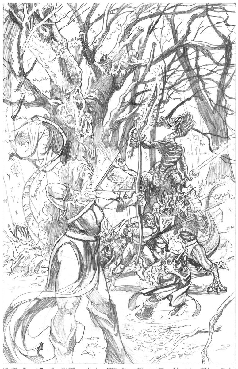 AlignmentU's tweet image. We're working on the second issue of Chthonic Crawl for a February Kickstart, and here's the pencil sketch of the cover by the awesome  @ArtofTCBaldwin