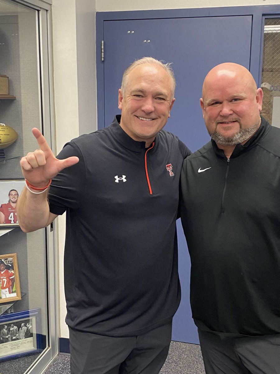 What a great way to start the morning with ⁦@TexasTechFB⁩ Head Coach and incredible friend and mentor ⁦@JoeyMcGuireTTU⁩ recruiting ⁦@BHSVikingFB⁩!#BoardtheShip