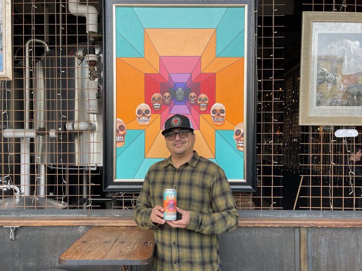 @Thornbeer's first beer of 2023 drops 1/21 with The Portal Hazy IPA from the Shades of Haze series featuring local artists. First up is Hector Villegas, who created the can art. Learn more about him and the Barrio Logan art scene as a whole here...bit.ly/portalipa