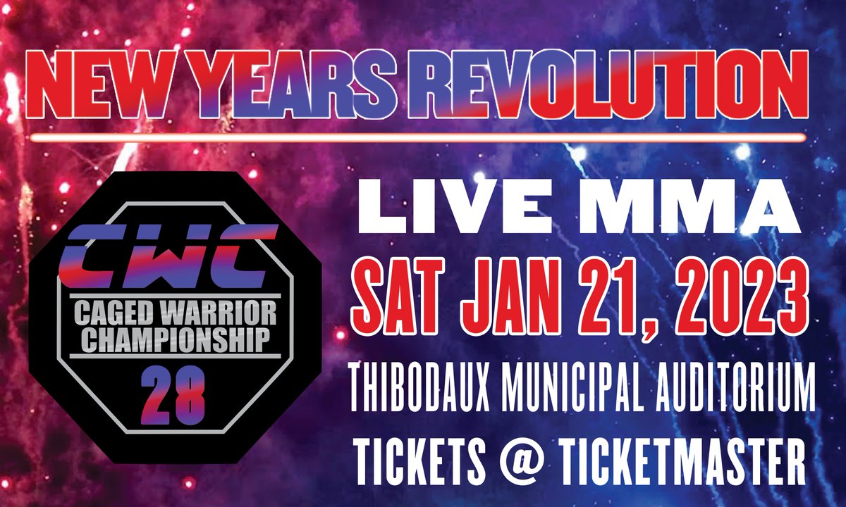 Live MMA this Saturday night at Warren J. Harang Jr. Auditorium!  Tickets available at Ticketmaster.