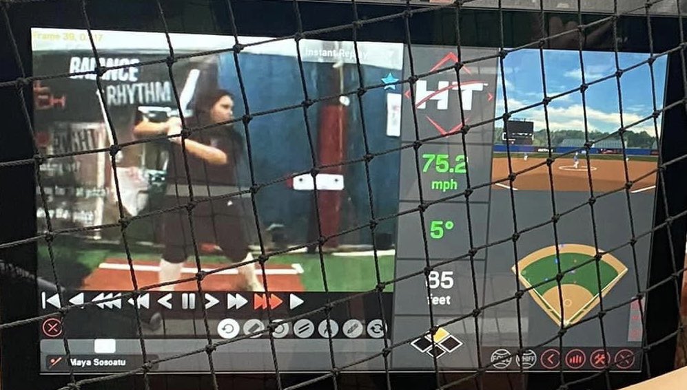 maya_sosoatu35's tweet photo. PB Exit Velocity. I worked a lot on hitting &amp; lifting this off-season. So happy to start the season with this number.  @acesKC07 @Aces_SoftballKC #trustaprocess #35 #samoan @pg https://t.co/vw6klDfWBr