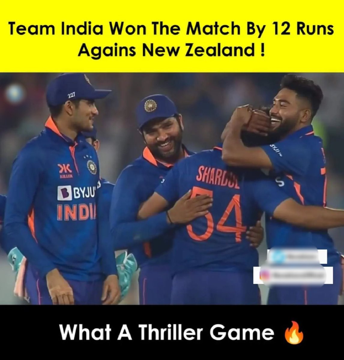 ViralHarsh74's tweet photo. Another nail biting finish at #RGICS Hyderabad. Well played champ Michael Bracewell❤️. Hard luck 💔
@braceyourself10
Congratulations INDIA🥳🥳❤️
#RohitSharma𓃵
#HardikPandya𓃵
#ViratKohli𓃵
@BCCI #INDvsNZ #Cricket #1stODI https://t.co/wZToTVqNdN
