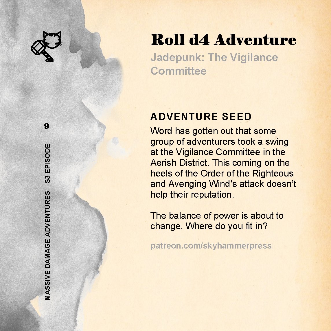 SkyHammerK's tweet image. #Jadepunk by @RerollRPG had some rocky development. The game didn&apos;t deliver on all of its Kickstarter promises.

It&apos;s still a fun #FateCore exploration of Wuxia and Steampunk. Heavily stylized, a little dated, but accessible and affordable on DTRPG!

open.spotify.com/episode/1a4Tu1…