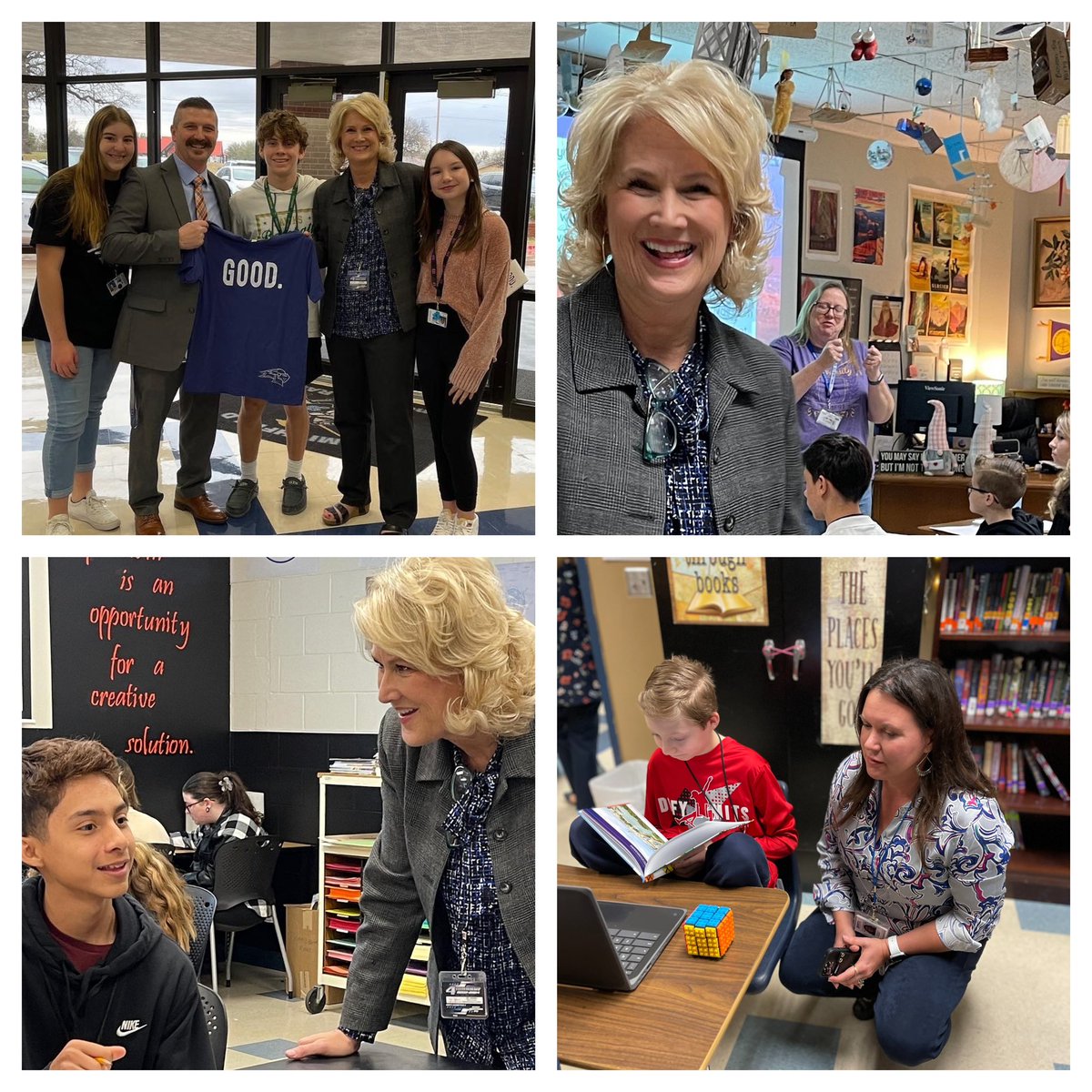 SMSRaiderNation's tweet photo. SMS had a GOOD visit today! Dr. Stinson dropped by to see all of the amazing work happening at the Raider Nation! #bisdshines #wearebirdvilleisd #smsraidernation @jockowillink https://t.co/HgjObbTOQY