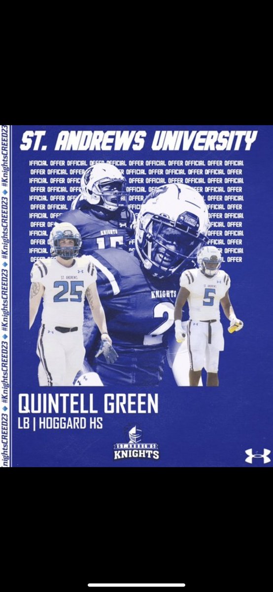 Blessed to receive my first offer <a href="/CoachChristensn/">Aaron Christensen</a> <a href="/StAndrewsFB/">SAU Football</a>