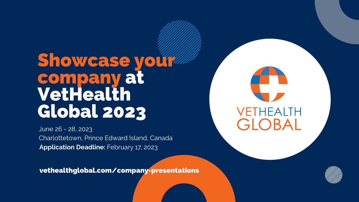 📣Showcase your company!📣

We are seeking expressions of interest from early stage companies that are defining and disrupting innovation in the industry to present to strategic partners and investors during one of 4 sessions at <a href="/VetHealthGlobal/">VetHealth Global</a>
 
vethealthglobal.com/company-presen…