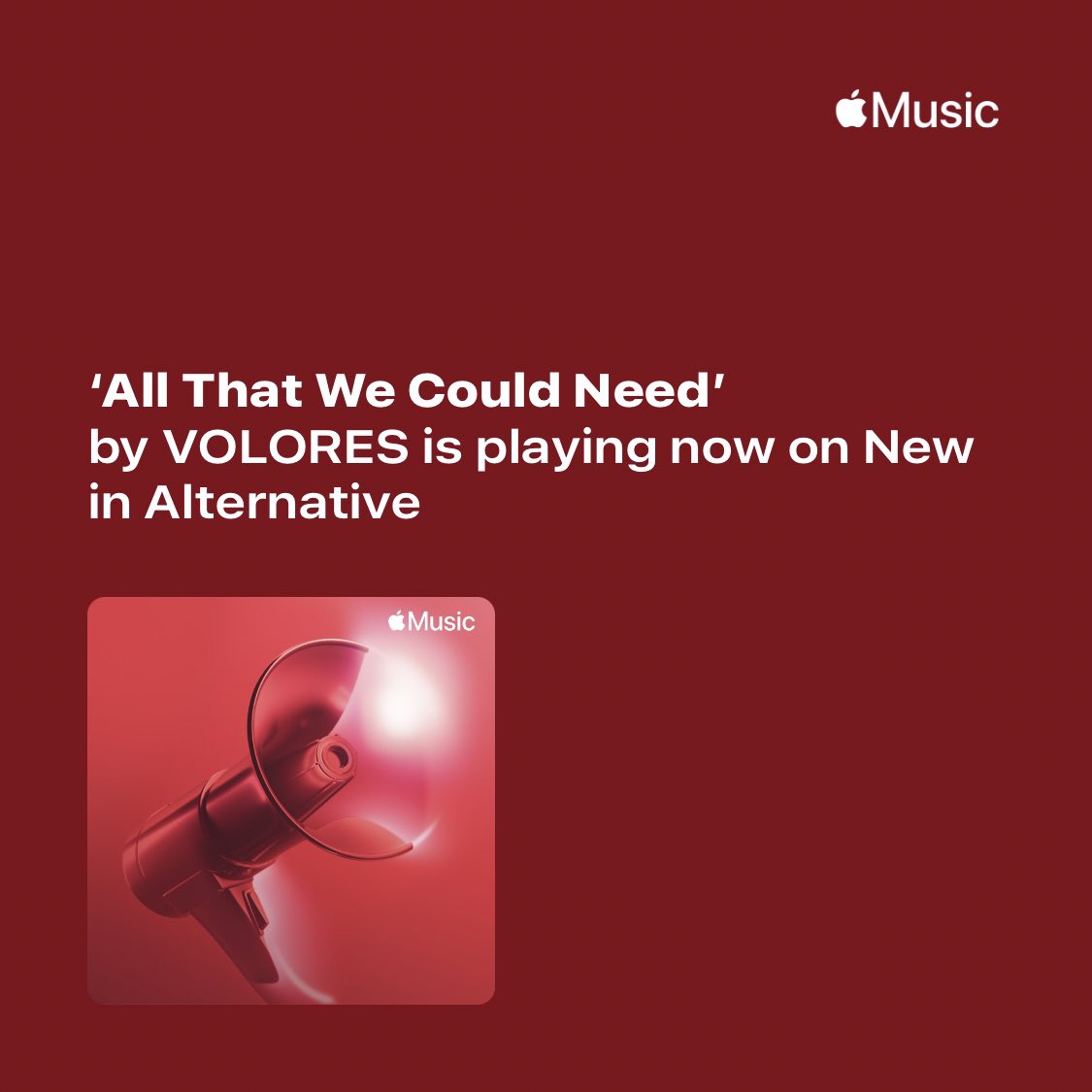 voloresband's tweet photo. ICYMI: Find ‘All That We Could Need’ on @AppleMusic’s New in Alternative playlist!
https://t.co/RfH7Em1SSV
#music #newinalternative https://t.co/EhzgZlymee