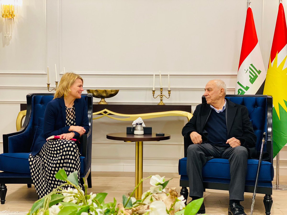 SherkoJdy's tweet photo. It was good to meet with the new UK CG @RosyCave @ukinerbil to discuss the new development in Iraq&amp;KRI including  the tensions between Kurdish political parties , freedom of speech &amp; unification of Peshmarga. https://t.co/L3gcjXUgCB