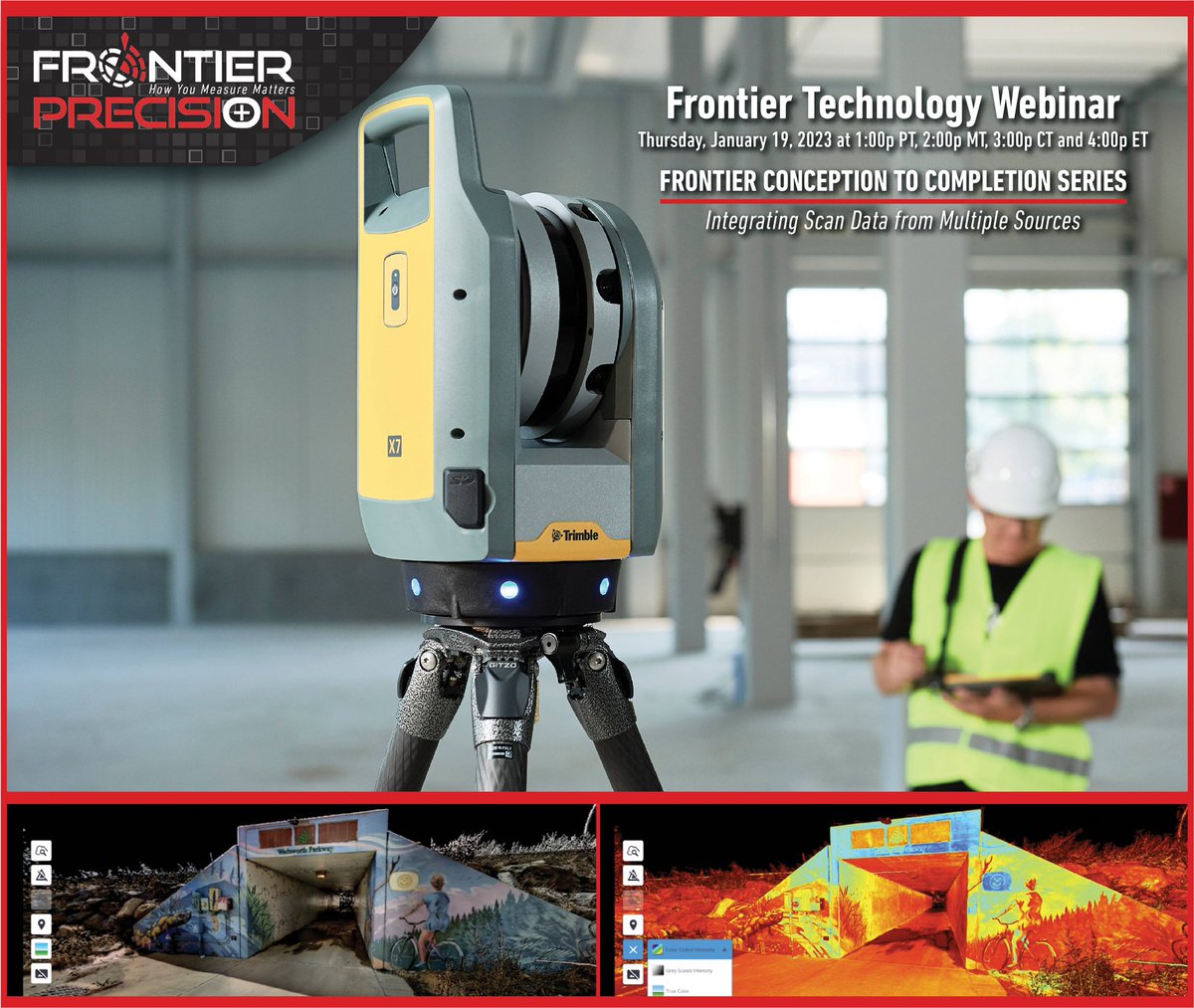 frontierprec's tweet image. Register for our FINAL 60-minute Conception to Completion Series Webinar - this is the session you don&apos;t want to miss!

Jan. 19th at 1p PT, 2p MT, 3p CT &amp;amp; 4p ET

ow.ly/5KRX50Mu8f8

#frontierprecision #howyoumeasurematters
#TechnologyWebinar #Webinar #LiDAR #Trimble