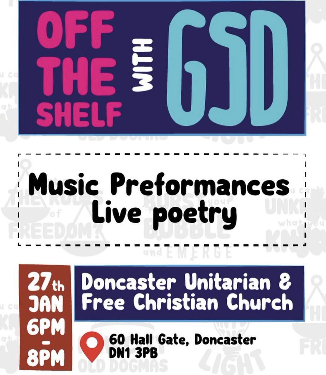 RightUpRStreet's tweet image. Come down to the Unitarian church on the 27th. Explore Words. Find Inspiration. ✨
The final stage in @GSD_DN and #Read2Write project with @otsfestival 🎉
#livemusic #doncaster #gsd @ace_national @ace_thenorth #DoncasterisGreat
