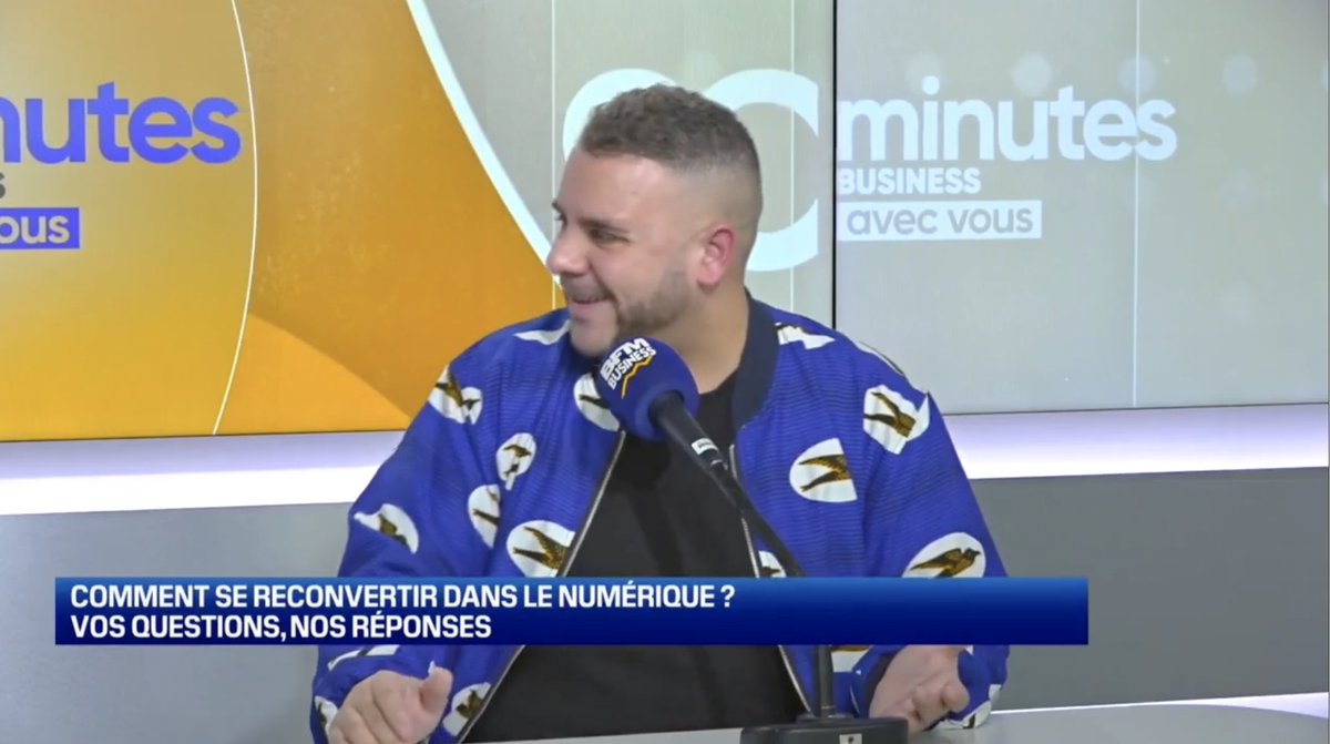 🎙 « Peu importe le niveau de diplôme ou l'âge, tentez votre reconversion pro vers le #numérique, on sera là pour vous aider ! »
<a href="/AnthonyBabkine/">Anthony Babkine</a> aux auditeurs sur <a href="/bfmbusiness/">BFM Business</a> !
🏁 Prochaine édition #DéClicsNumériques le 23/01 : declics-numeriques.com
👉 urlz.fr/kotu