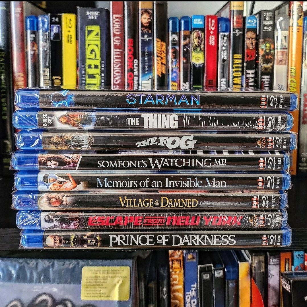 MassGrave's tweet image. Updated, essentially, my entire John Carpenter collection with the @ShoutFactory sale
#HappyBirthdayJohnCarpenter
#masterofhorror

#CollectionResurrection #HauntedHaul #horrorfam #MutantFam
Time for a #horrorthon!