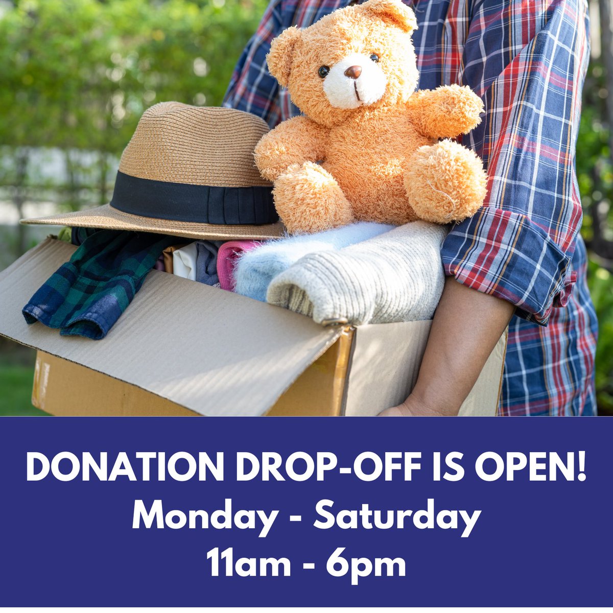 ICYMI - Dorcas Thrift Shop donation drop-off is OPEN again! We accept donations Monday - Saturday from 11am - 6pm at the drop-off area behind the store. Follow the road to the right side of the parking lot to the back of the store to drop off your items! Thank you SO much!