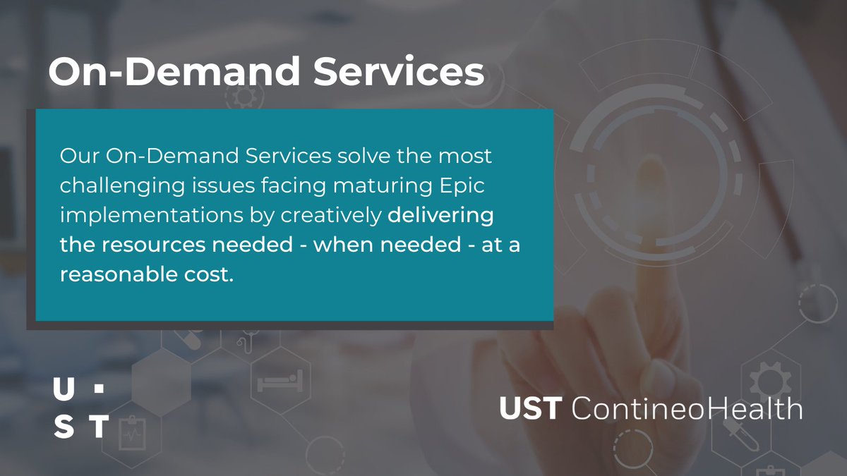 ContineoHealth's tweet photo. Intelligent consulting services, designed to meet evolving needs: https://t.co/wpYgAZkZiE | #ondemandservices #HealthIT https://t.co/FwbwYLjMgW