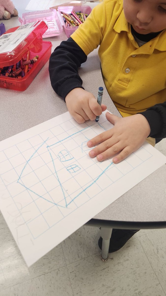 SAguirre_BMES's tweet photo. It's construction week here in Prek. We are drawing houses on blueprints. Tomorrow we construct! #PatriotPride #AdventuresinPrek https://t.co/8d0kPmepws
