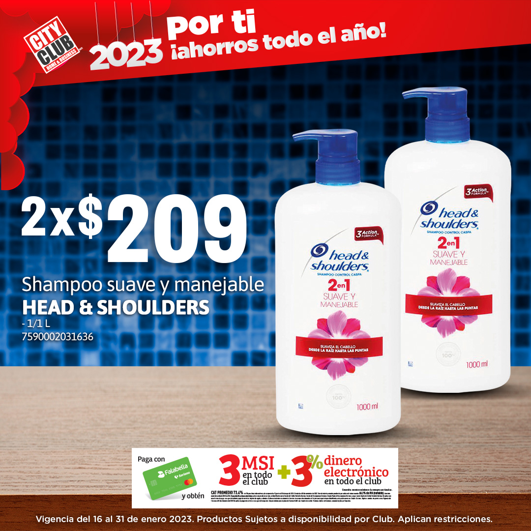 CityClubmx's tweet image. Cuida y protege tu cabello ✨ con shampoos HEAD &amp;amp;SHOLUDERS 🧼 por increíbles precios 🤩. ¡Sólo en City Club! 👉 bit.ly/3Gd4dKY #CityClub #Shampoos