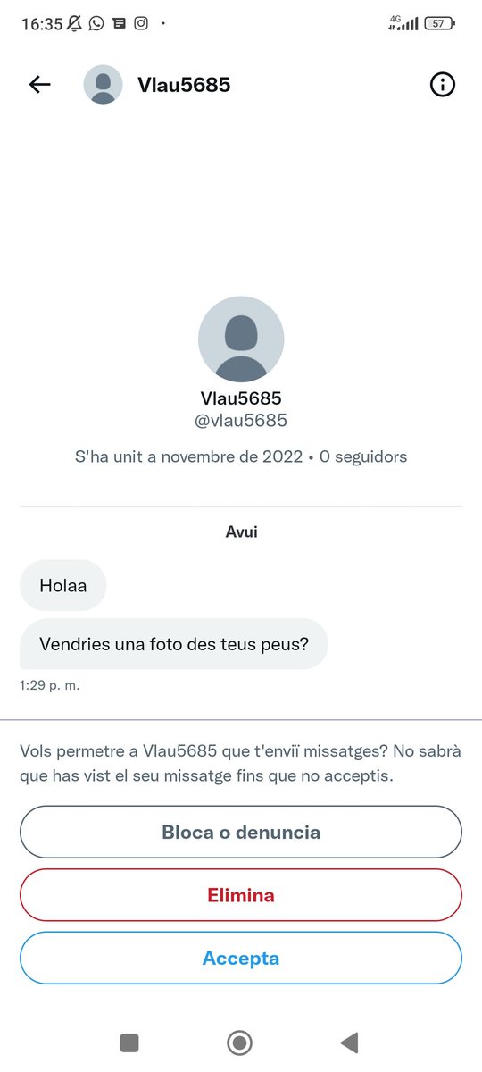 Que te demanin fotos des teus peus en català és normalització lingüística. Ara només fris que arribi es dia que m'atraquin pes carrer en català.