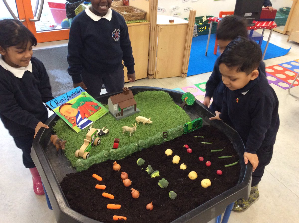 7millsprimary's tweet photo. Down on the farm.... our farmers have managed to keep the animals away from the food crops all week ... well done, everyone! #OldMacdonald #EYFS #FarmChallenge https://t.co/2G3kvWmy6P