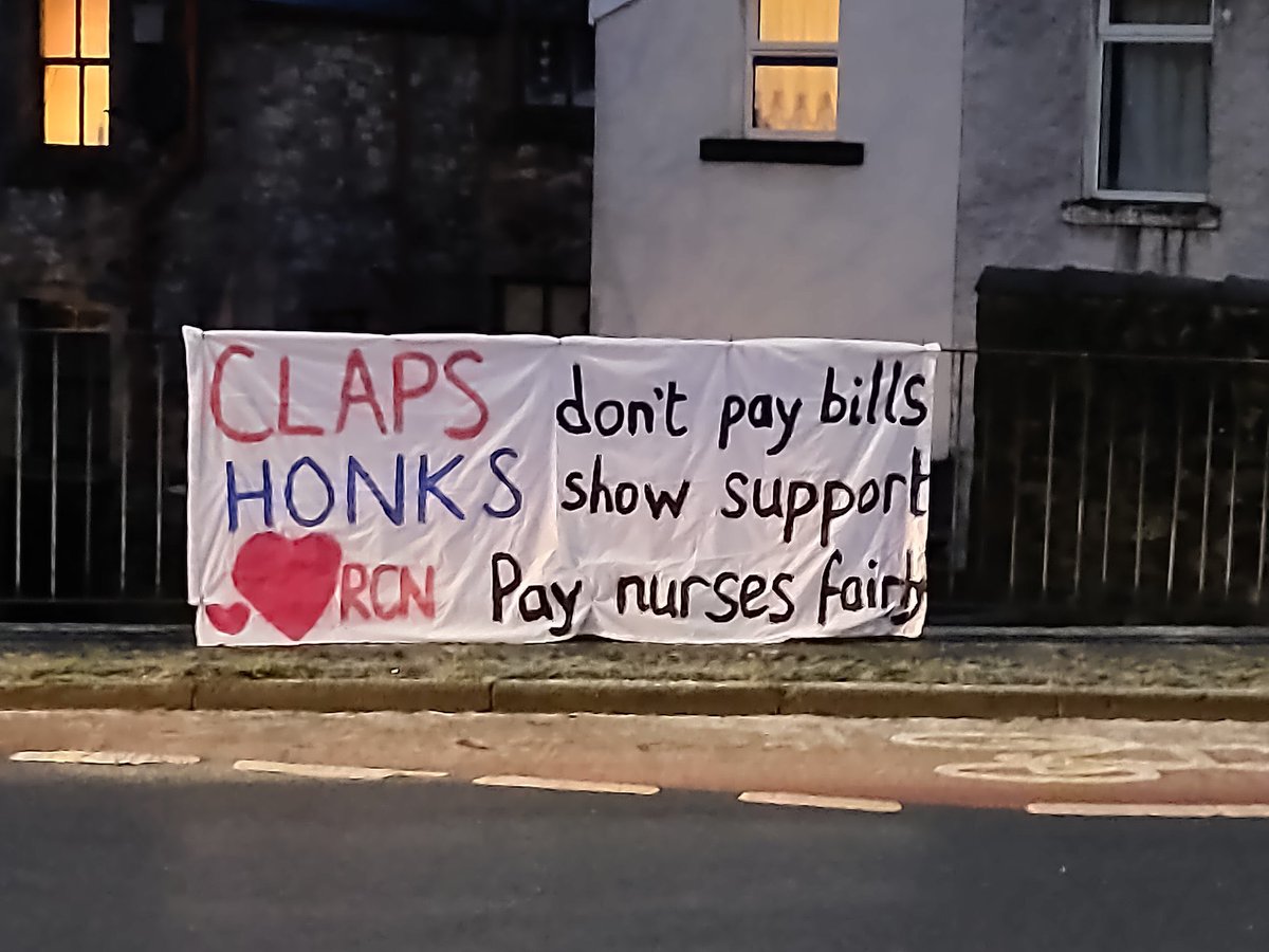 Spotted in #Lancaster - food for thought during the #NurseStrike #nurses