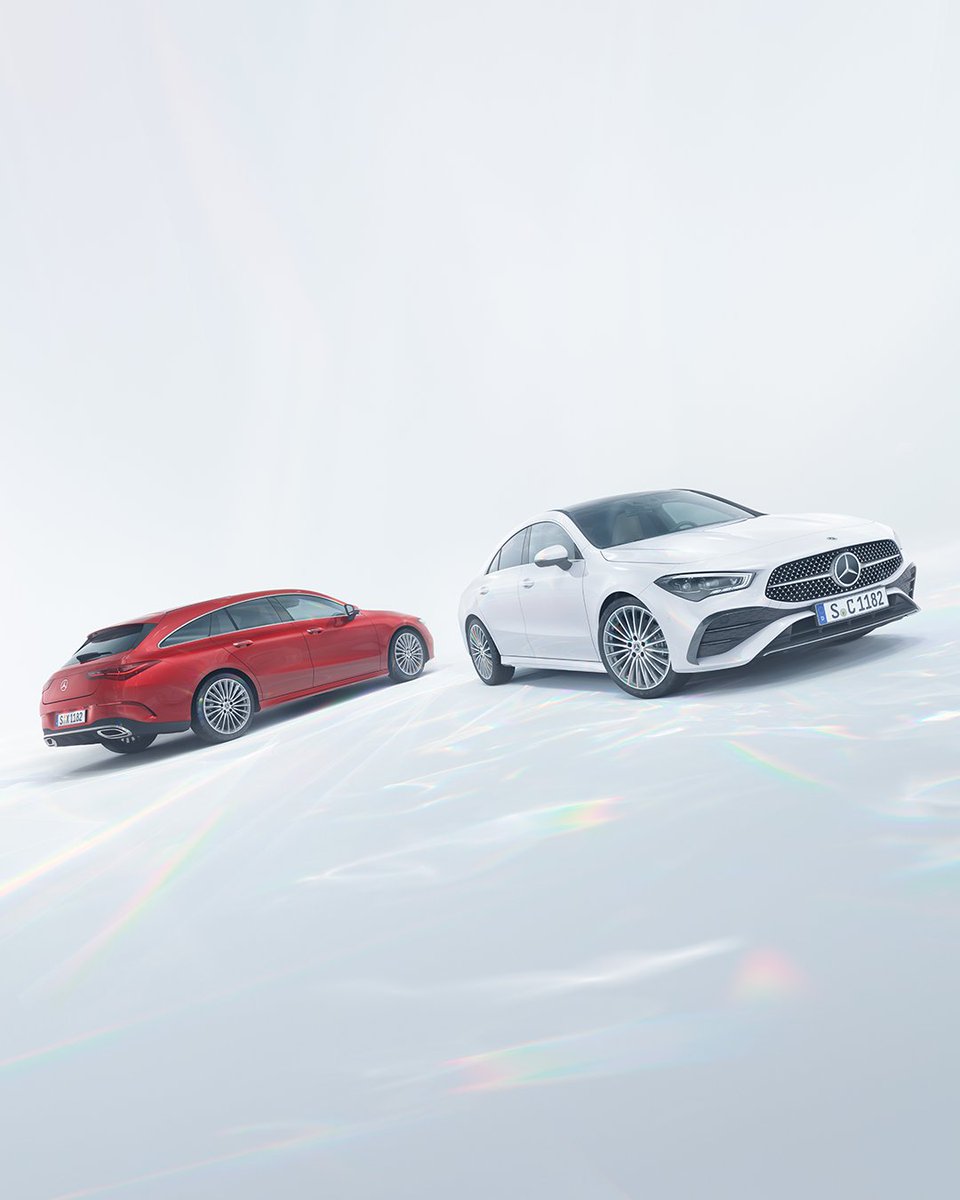 MercedesBenz_DE's tweet photo. Bringt euren Antrieb zum Ausdruck. Lernt das neue #CLA Coupé und Shooting Brake kennen, mit aktualisiertem Front- und Heckdesign, neuen Radoptionen und serienmäßigen Voll-LED-Leuchten.

#MercedesBenz #CLA #ExpressYourDrive https://t.co/IvsfWAwKOK