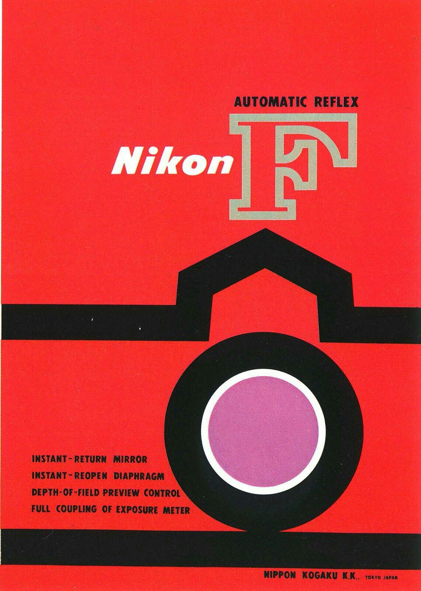 AisleOne's tweet photo. 1950s Nikon brochures by Japanese graphic designer Yusaku Kamekura. https://t.co/X2Htp7r1H5