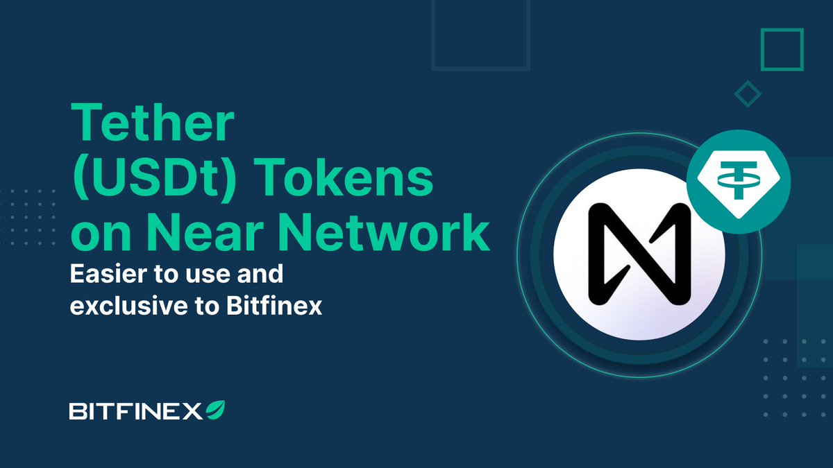 bitfinex's tweet photo. 📢 Depositing and withdrawing Tether $USDt tokens on @NEARProtocol just got easier!

✅ No actions required for withdrawals - addresses are automatically activated with Bitfinex
🔓 Enjoy unlimited Tether transactions - with just Basic Plus verification
https://t.co/azfuG9i2FE https://t.co/xZoWLnmRme