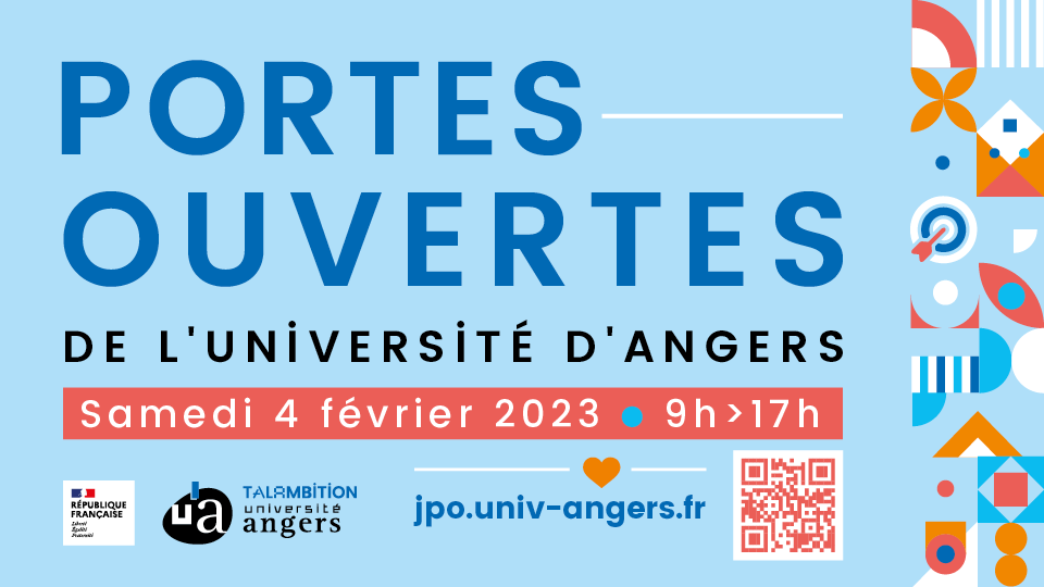 UnivAngers's tweet photo. Les portes ouvertes de l'UA auront lieu le samedi 4 février de 9h à 17h. Le programme est en ligne, consultez-le dès à présent ! Certaines sont conférences nécessitent une inscription 👉 https://t.co/zAKwwawAw7
@IAEAngers @Polytech_Angers @FacSante_Angers @IUTAngersCholet #UAjpo https://t.co/hJTSPkJNIK