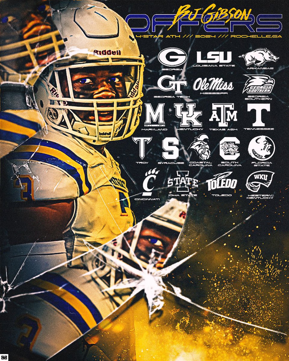 Offers so far for 2024 4-star ATH BJ Gibson (<a href="/BJGibson10/">BJ Gibson</a>) 

#collegefootball #offers #CFB #footballrecruit #offersedit #CFBrecruiting #recruiting #247sports #rivals #on3 #on3recruits #graphicdesign #feeddesignrepost #gooddesignrepost #photoshop #gfxdesigner #gfxdesign #gfx